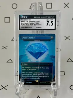 Blue Chaos Emerald Foil - CGC 7.5 - Sonic Secret Lair MTG Magic - Image 1