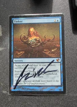 Tinker MTG Magic 2010 Blue Sorcery 14/15 Signed English Chris Rahn - Image 1