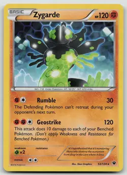 Pokemon Zygarde 53/124 Fates Collide Rare Reverse Holo NM - Image 1