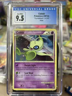 CGC 9.5 Pokemon TCG Celebi -Triumphant 3/102 Holo Rare - Image 1
