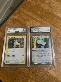 Pokemon Classic Snorlax 016/034 Holo AGS 9.5 & DARK PHANTASMAL AGS 9 SNORLAX - Image 1