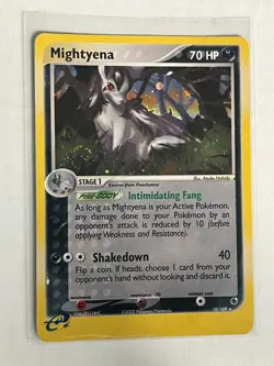 Mightyena Holo Rare 10/109 Ruby & Sapphire Pokemon Card DMG - Image 1