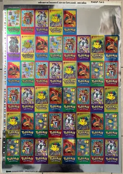 Topps 1999 Pokemon TV Series 2 Toppers Uncut Sheet - Image 1