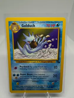 Golduck 35/62 Fossil Uncommon Pokemon Card WOTC Played - Image 1