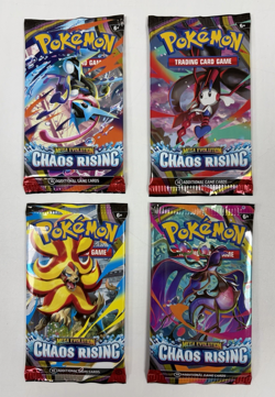 Pokemon TCG Chaos Rising 4x Booster Packs Full Art Set Brand New Sealed - Image 1