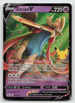 Zamazenta V 18/25 Full Art Holo Ultra Rare NM | Pokemon Celebrations - Image 1