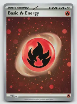 Pokemon TCG: "Basic Fire Energy" Cosmos Holo NM (Scarlet & Violet 002) - Image 1