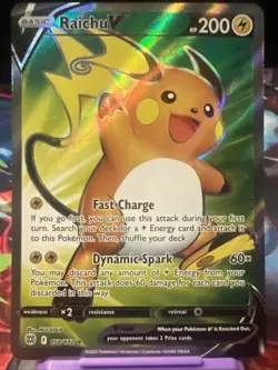 Pokemon Raichu V (Full Art) 158/172 Swsh09: Brilliant Stars Holo nM ✨ - Image 1