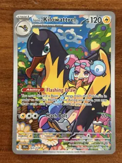 Pokemon TCG Iono's Kilowattrel 163/159 Journey Together Illustration Rare - Image 1