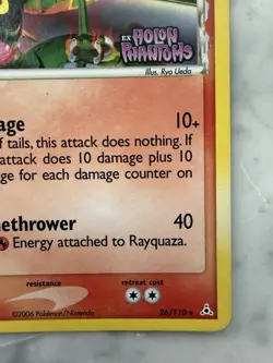 Pokemon TCG EX Holon Phantoms Reverse Holo Stamped Rayquaza 26/110 HP - Image 5