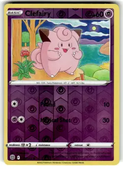 Pokemon - Clefairy - 053/172 - Reverse Holo - Brilliant Stars - NM - Image 1