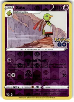 Xatu - 033/078 - Reverse Holo Uncommon Pokemon GO Pokemon TCG NM - Image 1
