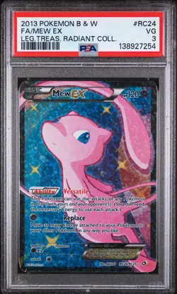 Mew Ex Pokemon Black White Legendary Treasure Radiant Collection RC24/RC25 PSA 3 - Image 1