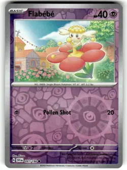 Pokemon TCG Flabebe 091/198 Scarlet & Violet Base Set Reverse Holo . - Image 1