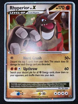 Pokemon Rhyperior LV.X DP29 Diamond and Pearl Promo 2008 Holo Card - Image 1