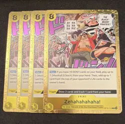 Playset Bandai One Piece TCG Zehahahahaha! OP16-116 Parallel Foil English x4 - Image 1