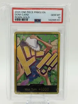 Bandai One Piece PRB02 Don!! Robin Gold Foil English 2025 PSA 10 - Image 1