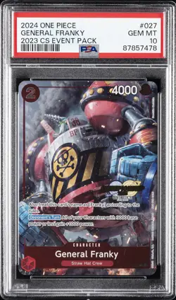 2024 ONE PIECE CHAMPIONSHIP 2023 EVENT PACK #027 GENERAL FRANKY PSA 10 - Image 1