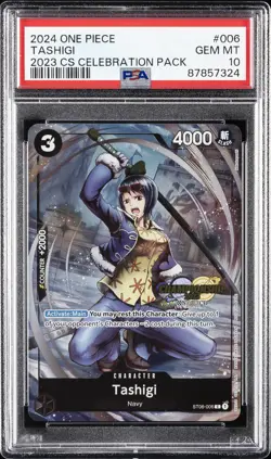 2024 ONE PIECE CHAMPIONSHIP 2023 CELEBRATION PACK #006 TASHIGI PSA 10 - Image 1