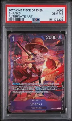 2025 One Piece OP13-065 Shanks Alt Art PSA 10 - Image 1