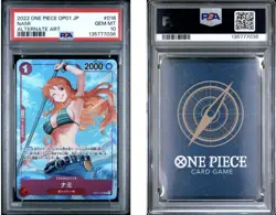 2022 ONE PIECE JAPANESE OP01-ROMANCE DAWN #016 NAMI ALTERNATE ART PSA 10 - Image 3