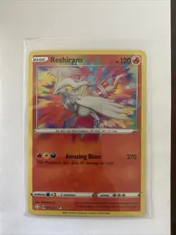 Reshiram Holo-Pokemon TCG Card 017/072 Shining Fates Amazing Rare - Image 1