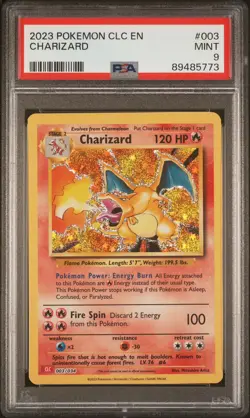 PSA 9 MINT Charizard Classic Collection CLC EN Holo Pokemon Card 003/034 - Image 1