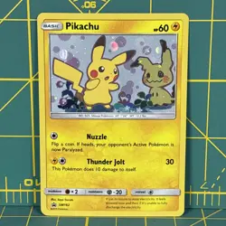 Pikachu Promo SM162 Team Up Blister Pokemon Card Excellent LP Sun & Moon Boxed - Image 1