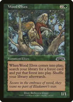 Wood Elves Exodus NM Green Common MAGIC THE GATHERING MTG CARD ABUGames - Image 1