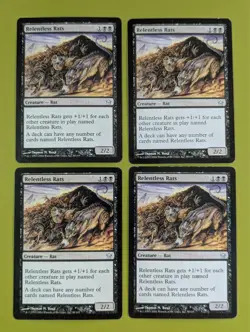 Relentless Rats x4 Fifth Dawn 4x Magic the Gathering MTG - Image 1