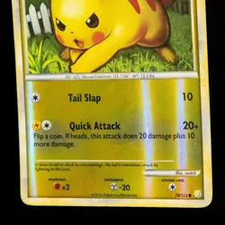Pokemon TCG - Pikachu 78/123 Reverse Holo - HeartGold & SoulSilver - LP - Image 2