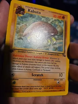 Pokemon TCG 1st Edition Kabuto Fossil 50/62 Regular 1999-2000 Wizards Base Set - Image 2