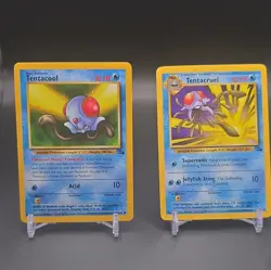 Vintage Pokemon Water Type Lot Tentacool Tentacruel Base Set 1999 No Duplicates - Image 1