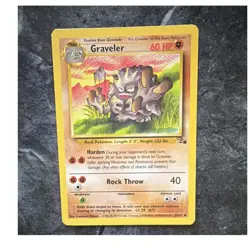 Pokemon Graveler 37/62 Base Set Regular Stage 1 60 HP Uncommon 1999 - Image 1