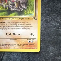 Pokemon Graveler 37/62 Base Set Regular Stage 1 60 HP Uncommon 1999 - Image 4
