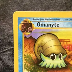 Pokemon Omanyte 52/62 Fossil Unlimited Stage 1 40 HP Common Regular WOTC 1999 - Image 2
