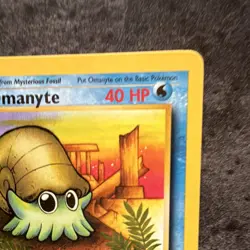 Pokemon Omanyte 52/62 Fossil Unlimited Stage 1 40 HP Common Regular WOTC 1999 - Image 3