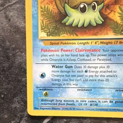 Pokemon Omanyte 52/62 Fossil Unlimited Stage 1 40 HP Common Regular WOTC 1999 - Image 5