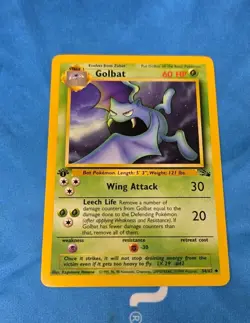 Pokemon TCG Golbat Fossil 1st Edition Uncommon Card 34/62 LP - Image 4