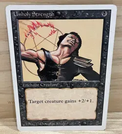 Unholy Strength - Revised - Magic the Gathering - MtG Near Mint - Image 2