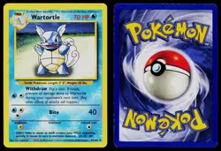 WARTORTLE 42/102 UNCOMMON BASE SET UNLIMITED POKEMON LP - Image 3