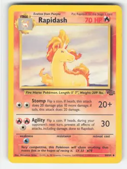 POKEMON RAPIDASH 44 JUNGLE UNLIMITED MP-HP - Image 1