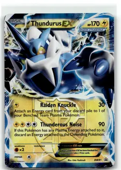 Thundurus EX (Team Plasma) BW81 Promo Black And White Promo Pokemon LP - Image 1