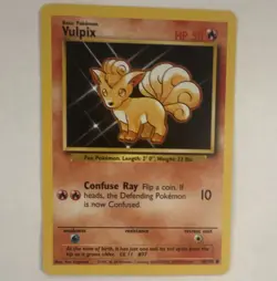 Wizards Pokemon Vulpix Base Set 68/102 Regular English 50 HP Common 10 - Image 1