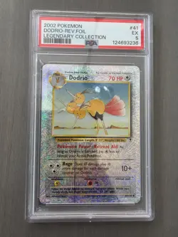2002 Pokemon Legendary Collection 41/110 Dodrio Reverse Holo Foil EX PSA 5 - Image 3