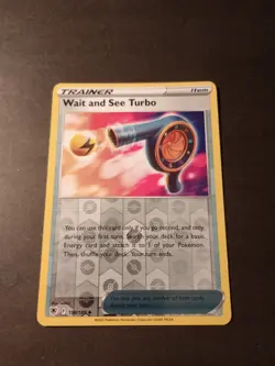 Pokemon Astral Radiance Wait And See Turbo Reverse Holo Trainer 158/189 NM - Image 1