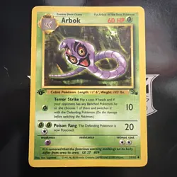 Pokemon TCG Arbok First Edition Jungle Base Set Non Holo 31/62 - Image 1