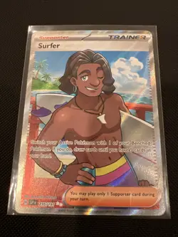 Surfer 235/191 Ultra Rare Surging Sparks Pokemon Near Mint - Image 1
