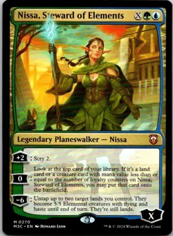 Magic the Gathering HP Nissa Steward of Elements Modern Horizons 3 Commander MTG - Image 1