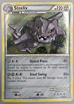Steelix 24/95 HGSS Unleashed Deck Exclusive Holo (FULL SWIRL) Pokemon TCG - LP- - Image 1